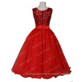 Grace Karin 2015 Neue Ankunfts-Sleeveless Ballkleid-Sequins-Voile-rote Blumen-Mädchen-Kleider CL007596-3